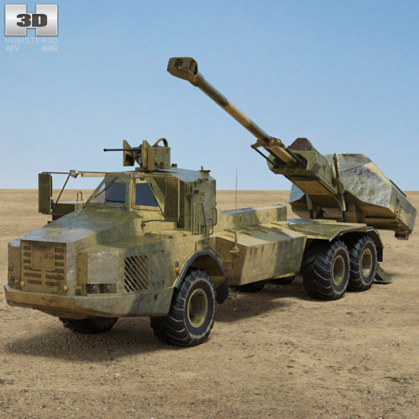 Archer Artillery System 3D Model - Military On Hum3D