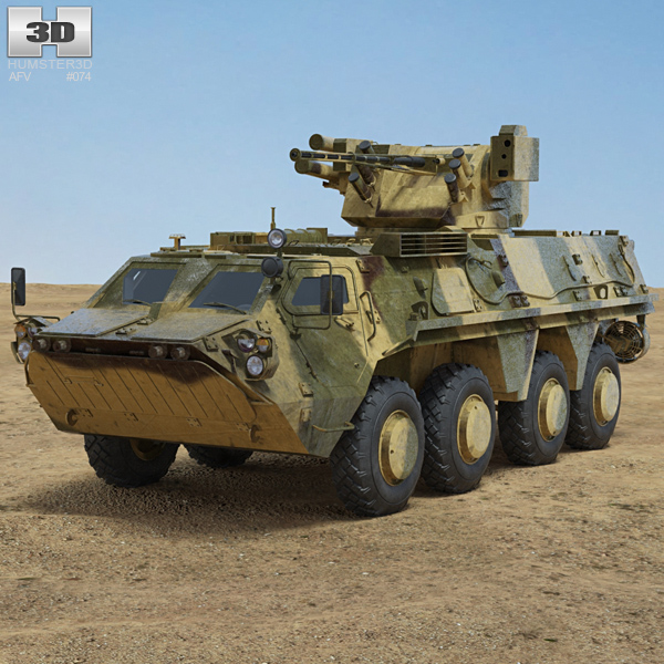 BTR-4 3D model - Military on Hum3D