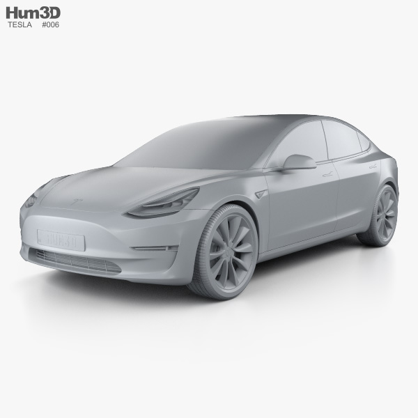 Tesla Model 3 Prototype 2016 3d Model Vehicles On Hum3d