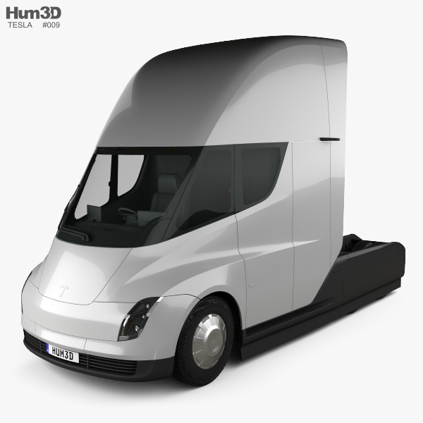 Tesla Semi Sleeper Cab Tractor Truck 2018 3D model ...