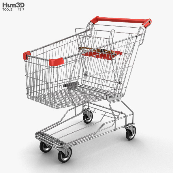 shopping cart 3d model