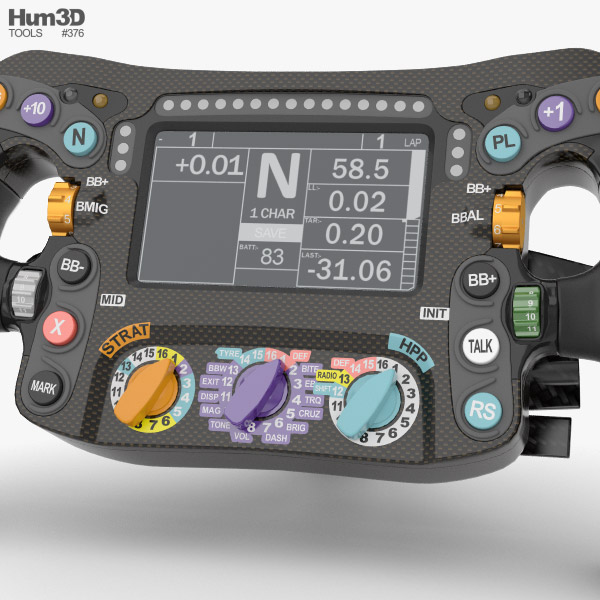  F1 Steering Wheel 3D model - Car parts on Hum3D