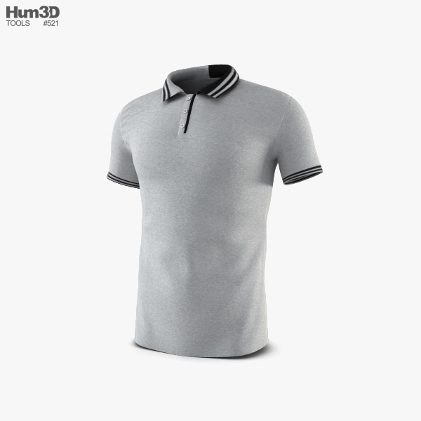 Polo Shirt 3D model Clothes on Hum3D