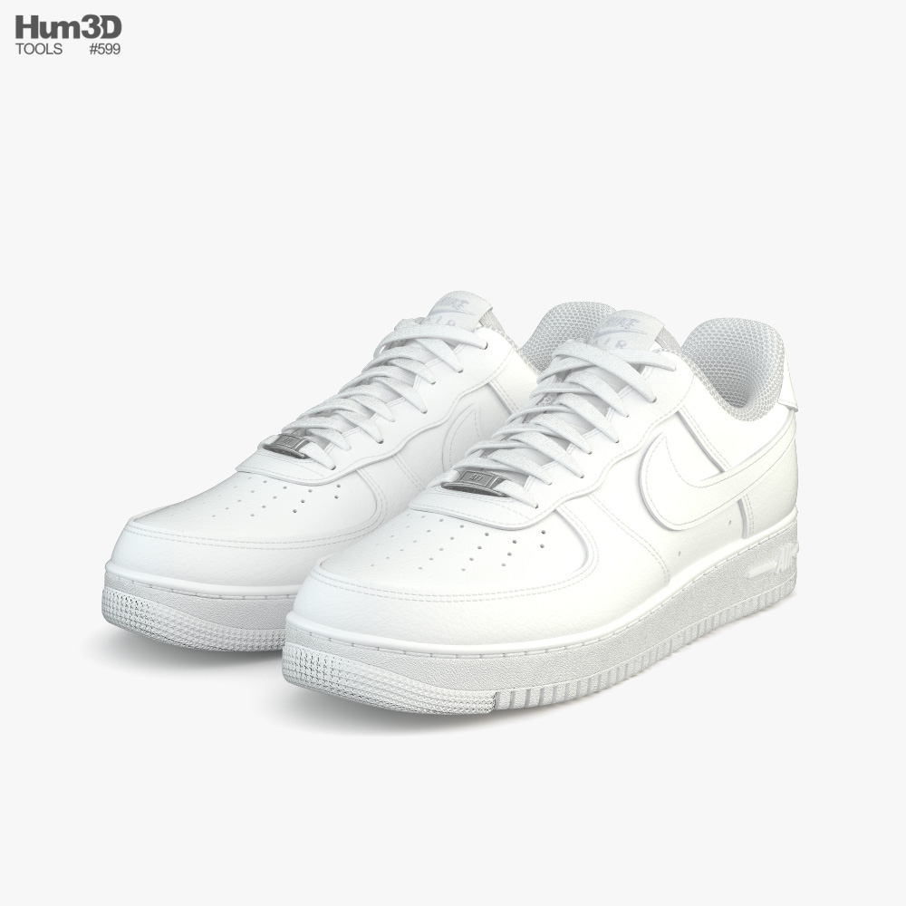 Nike Air Force 1 3D model - Clothes on 