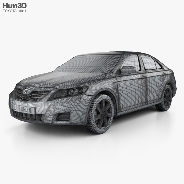 Toyota Camry 2010 With Hq Interior 3d Model