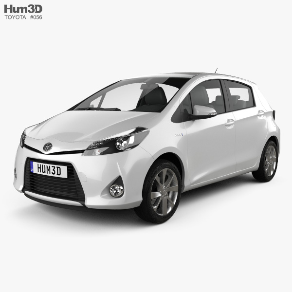 Toyota Yaris (Vitz) Hybrid 2013 3D model Vehicles on Hum3D