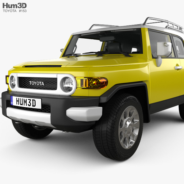 Toyota Fj Cruiser With Hq Interior 2010 3d Model Vehicles On Hum3d