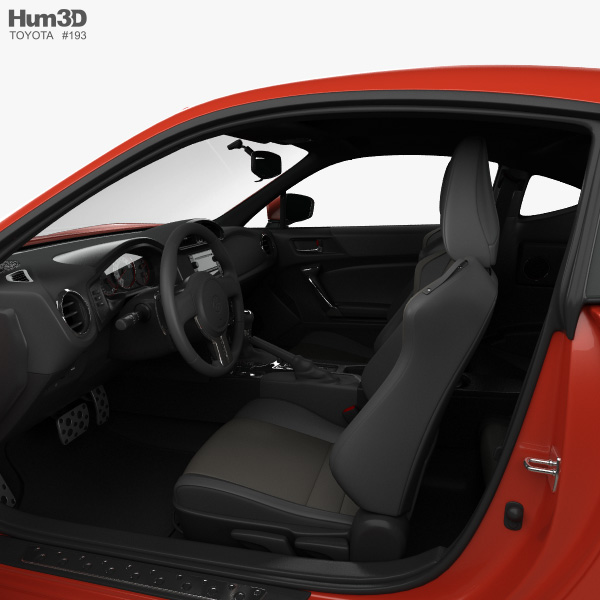 Toyota Gt 86 With Hq Interior 2013 3d Model