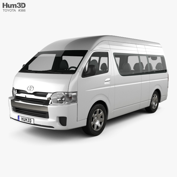 Toyota Hiace Passenger Van L2h3 Glx 2013 3d Model Vehicles On Hum3d