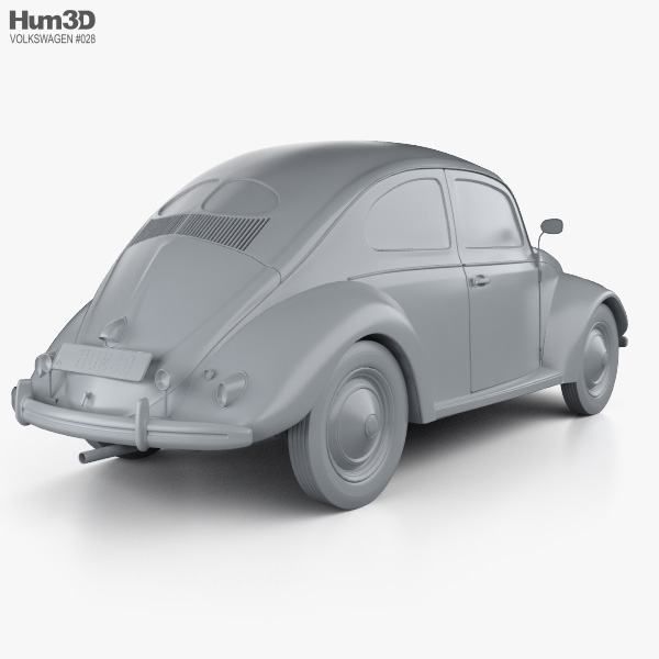 Volkswagen Beetle 1949 3D model - Vehicles on Hum3D