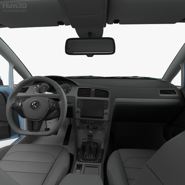 Volkswagen Golf 5 Door With Hq Interior 2013 3d Model