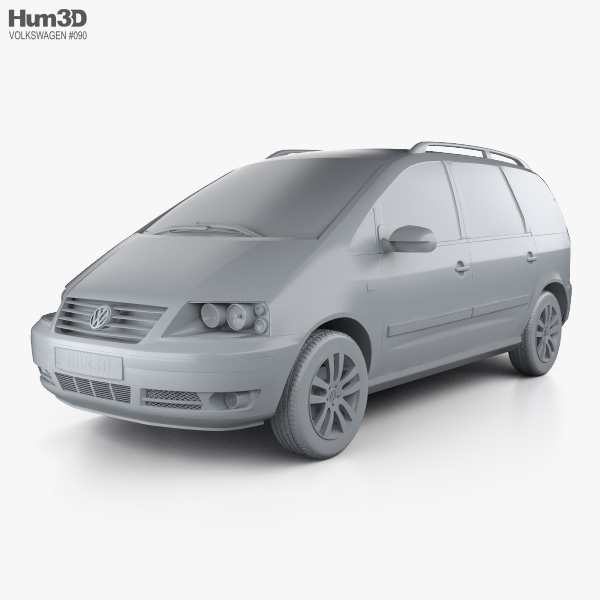 Volkswagen Sharan 04 3d Model Vehicles On Hum3d