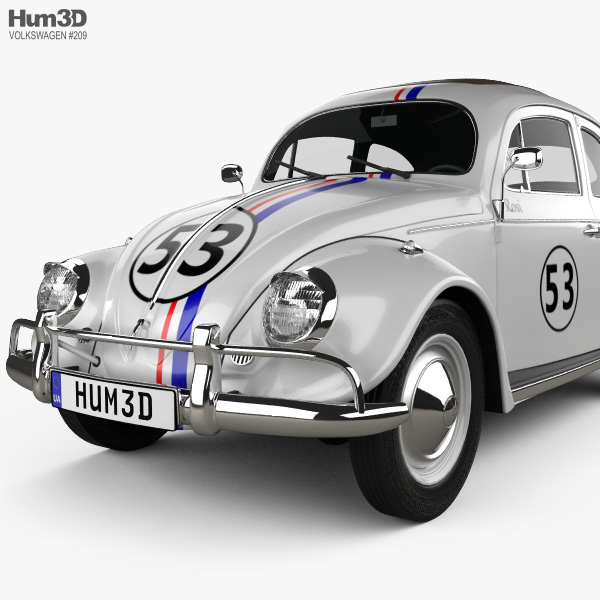 Volkswagen Beetle Herbie The Love Bug 1963 3d Model Vehicles On Hum3d