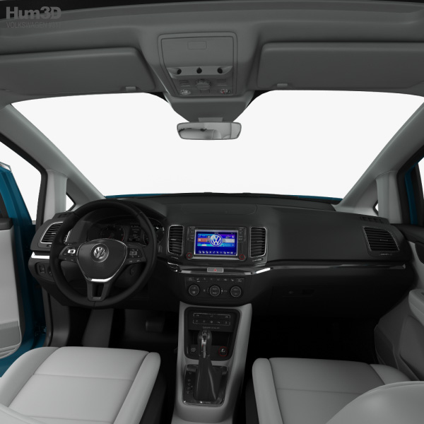 Volkswagen Sharan With Hq Interior 2016 3d Model Vehicles On Hum3d