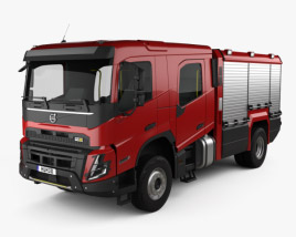 Volvo FMX Crew Cab Fire Truck 2023 3D model